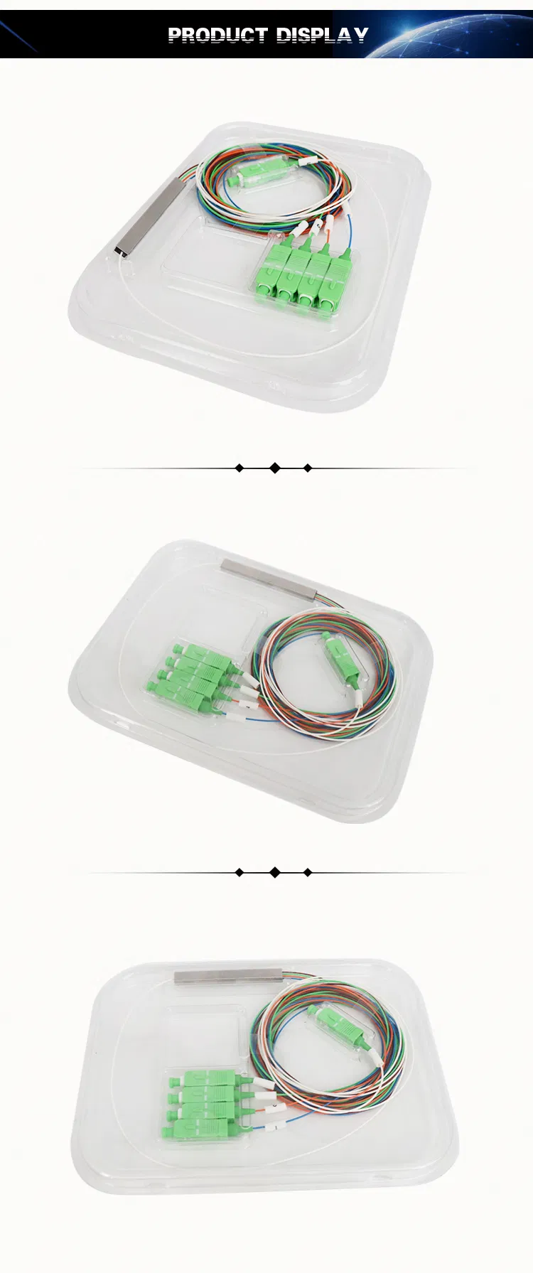 0.9mm Fiber Optical 1X4 PLC Splitter