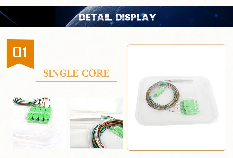 0.9mm Fiber Optical 1X4 PLC Splitter