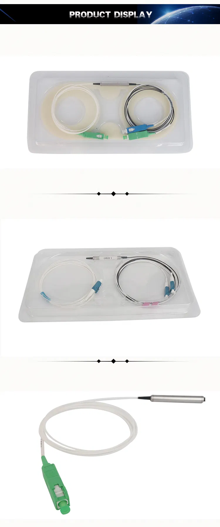 1310/1490/1550nm Wdm 1X2 Multiplexer Device