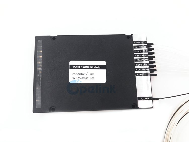 15CH CWDM Module, 0.9mm LC/PC ABS Box Mux+Demux Optical CWDM