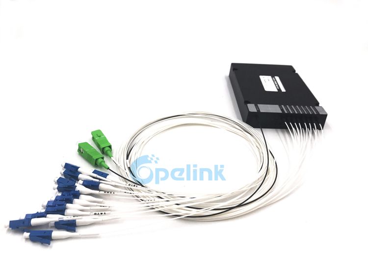 15CH CWDM Module, 0.9mm LC/PC ABS Box Mux+Demux Optical CWDM