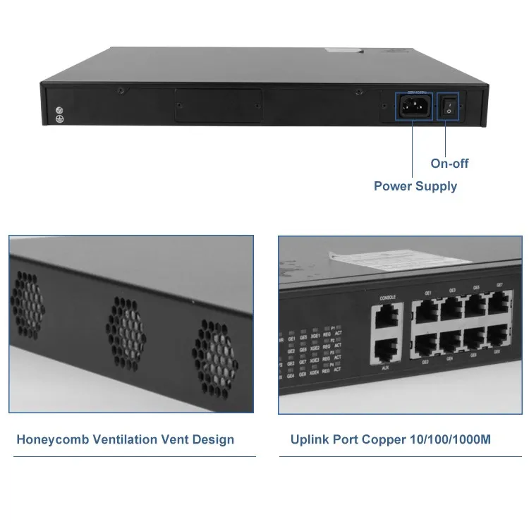 19′′ 1u Rack Mount 8 Gpon Port with SFP Module