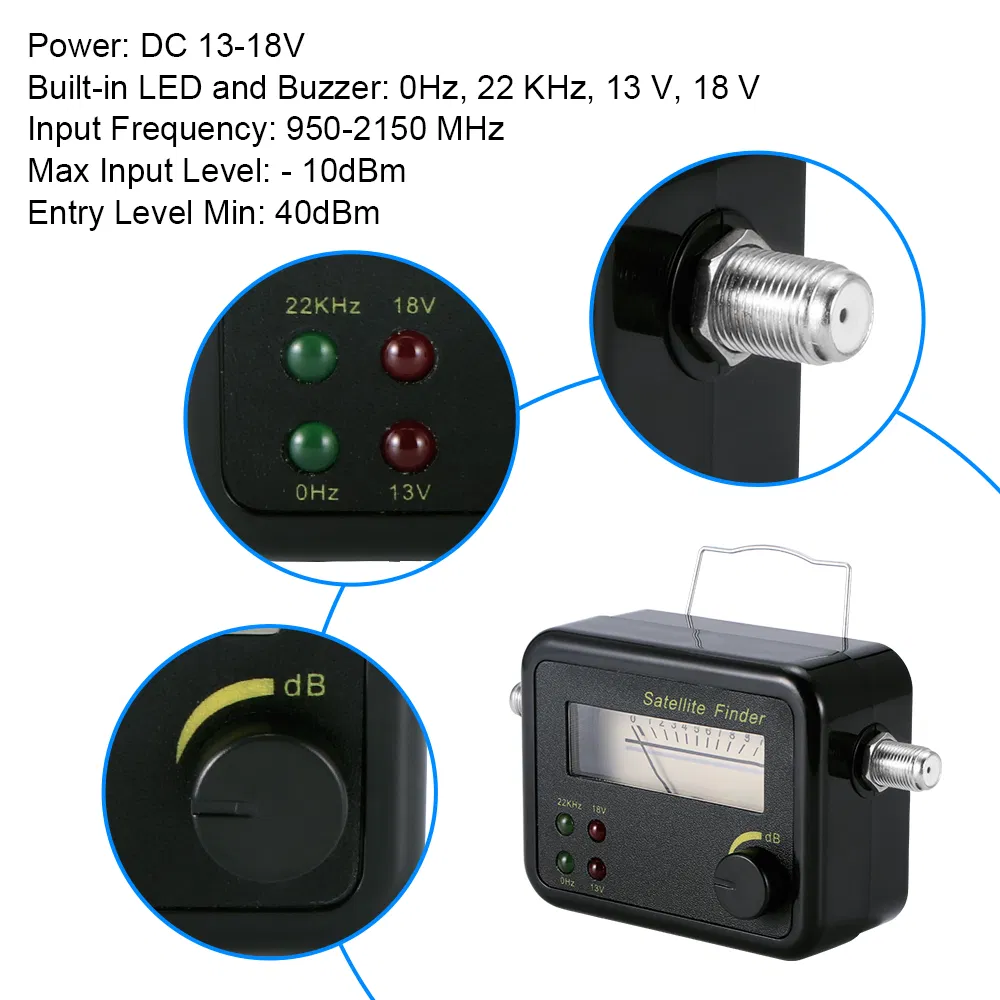 2 LED Lights Displayed Digital Satellite Finder