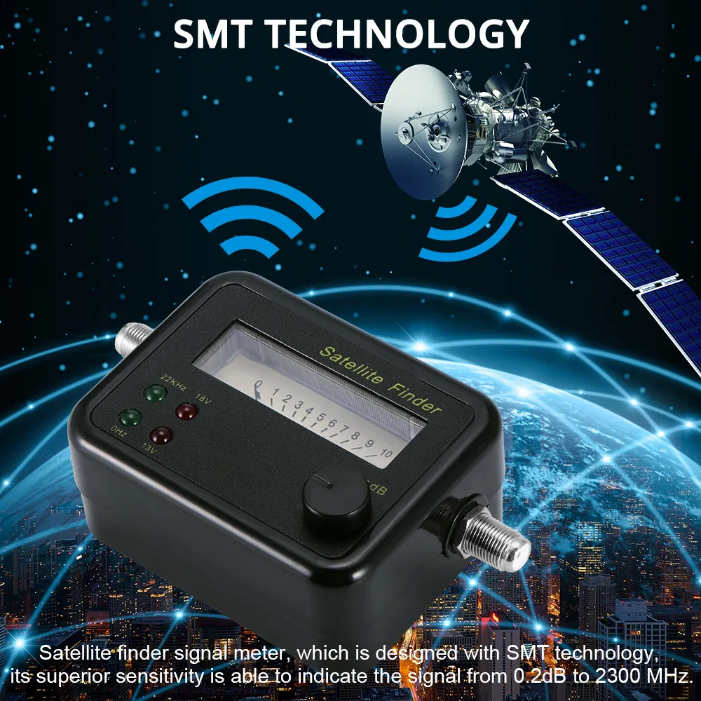 2 LED Lights Displayed Digital Satellite Finder