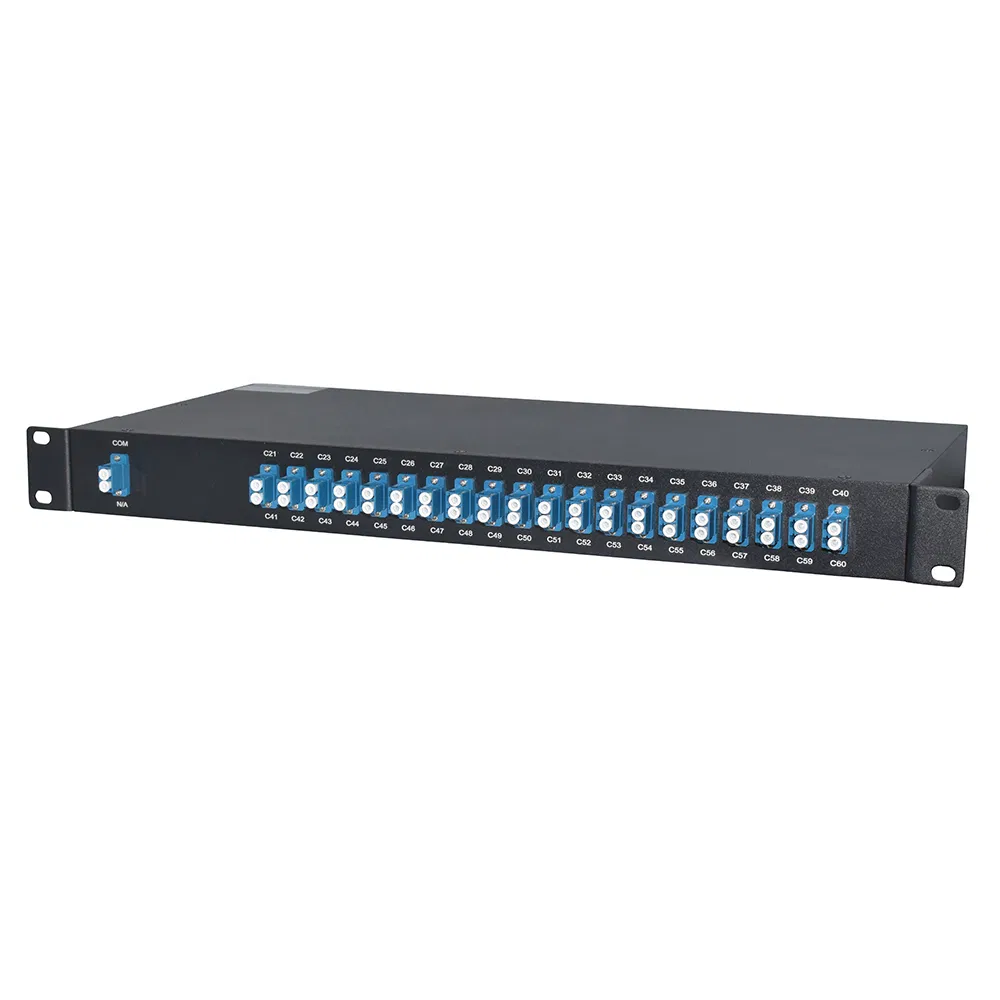 40 Channel Single Core DWDM Multiplexer 1ru 19" Chassis with LC/Upc Connectors