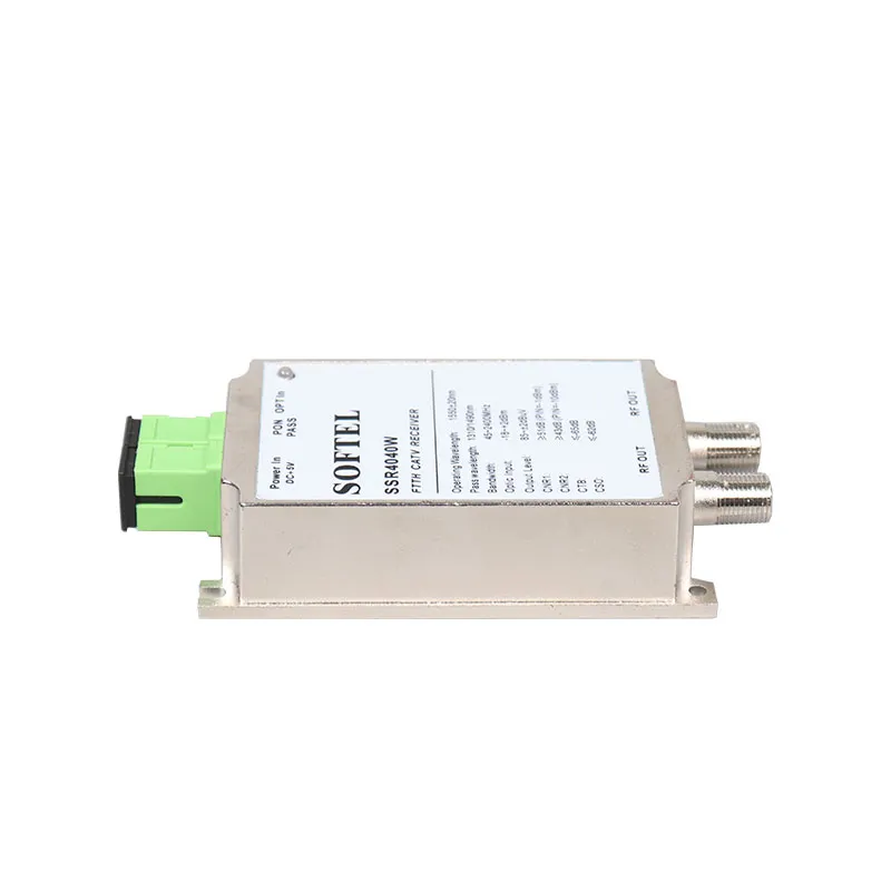 45-2400MHz 2 RF Outputs Optical Receiver Satellite TV Receiver