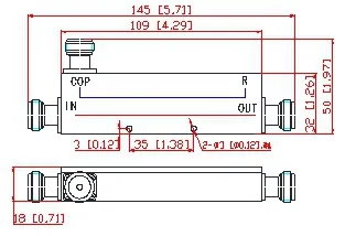 698-2700MHz IP65 N Female 7dB RF Directional Coupler