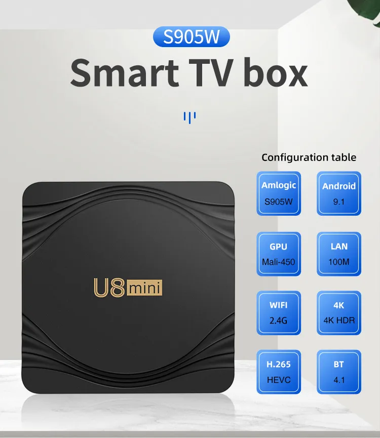 Add to Compare Shareamlogic S905W Quad Core 3D 4K Hdr Android 9.0 Streaming TV Box