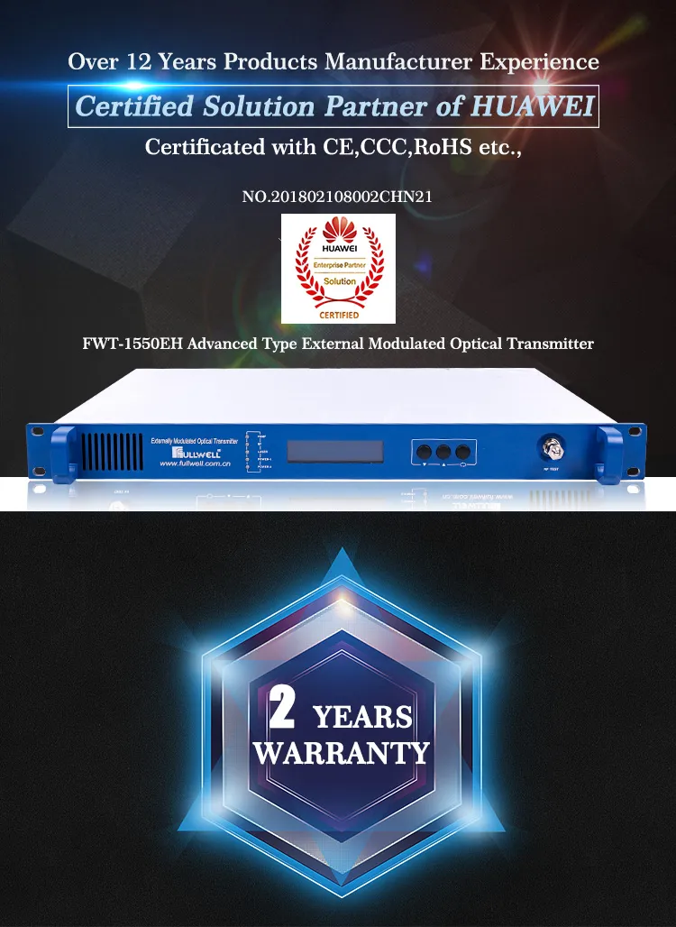 Advanced Type Externally Modulated CATV 1550 Optical Transmitter