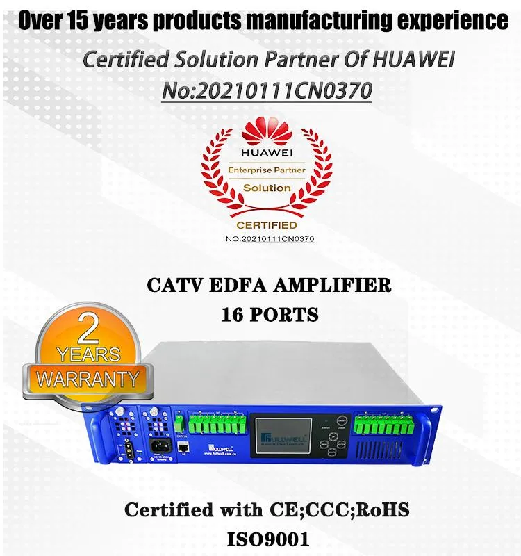 CATV EDFA Price with 16 Output Ports with 2 CATV Inputs