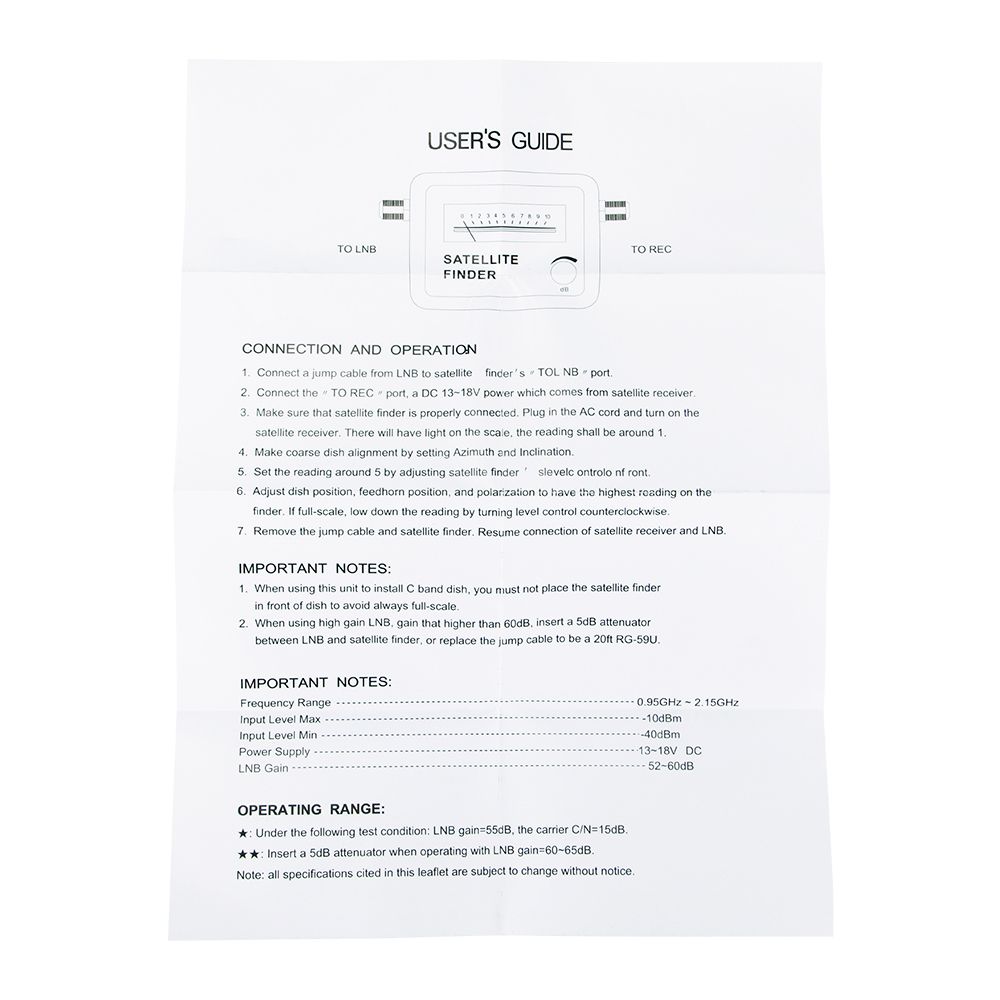 Ce RoHS Satellite Finder (SHJ-SF9501)