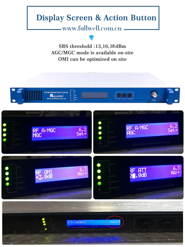 Dual Power 1 Way Output 1550 Optical Laser Transmitter