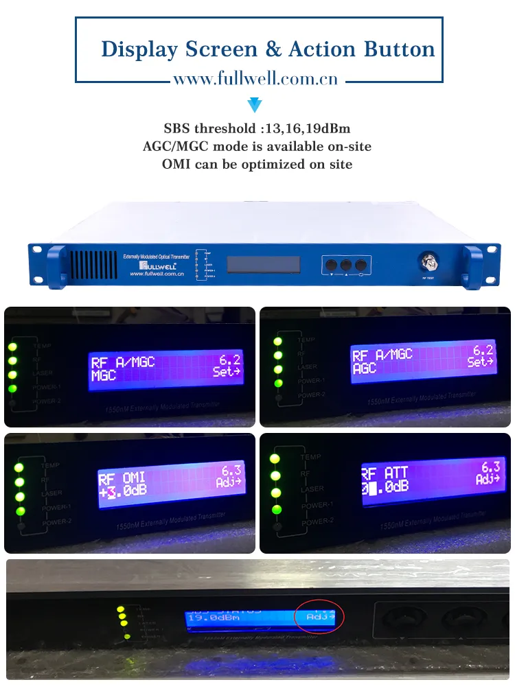 Dual Power 1 Way Output 1550 Optical Laser Transmitter