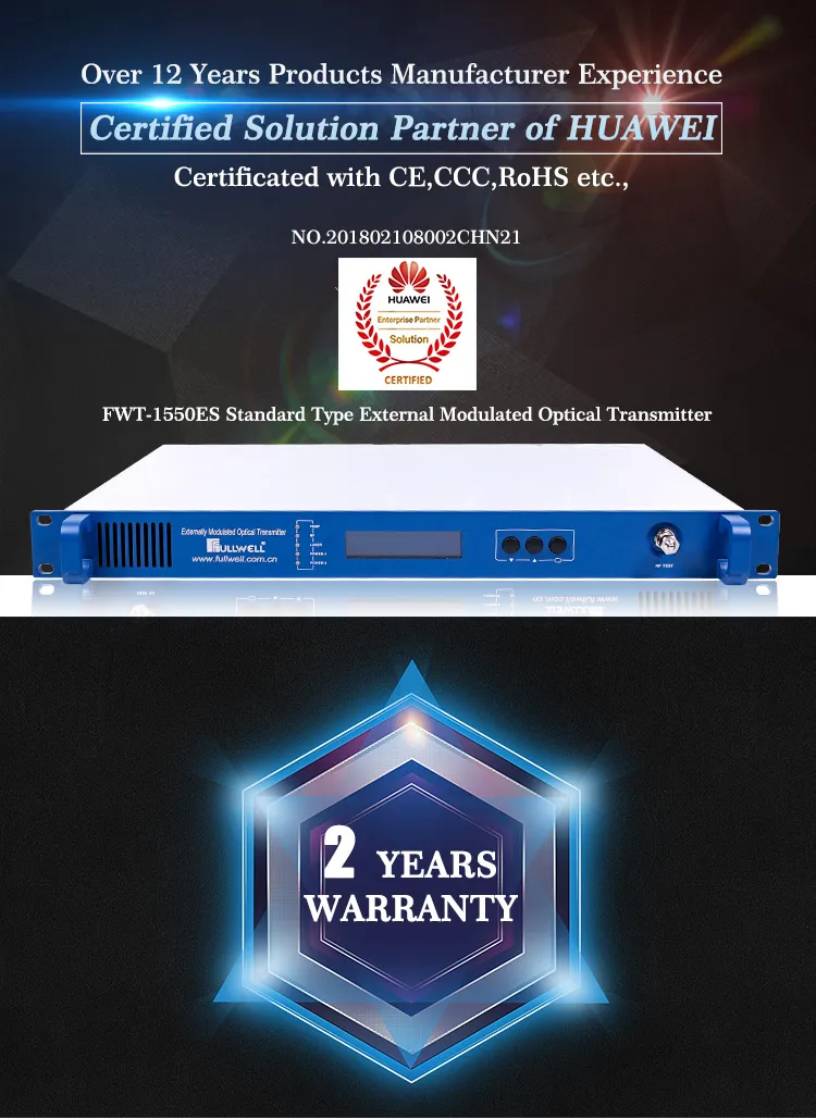 Dual Power 1 Way Output 1550 Optical Laser Transmitter