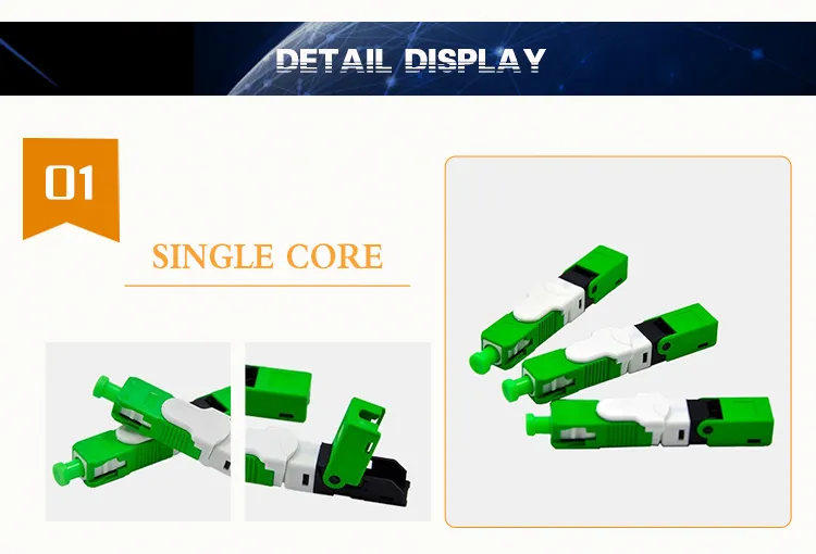 ESC250d Sc APC Fiber Optic Fast Connector
