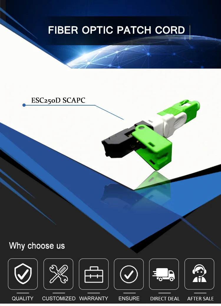 ESC250d Sc APC Fiber Optic Fast Connector