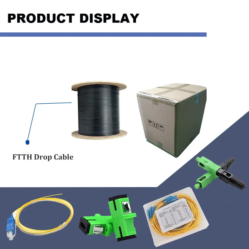 Factory Price 1fo G657A LSZH Indoor Outdoor FTTH Drop Cable