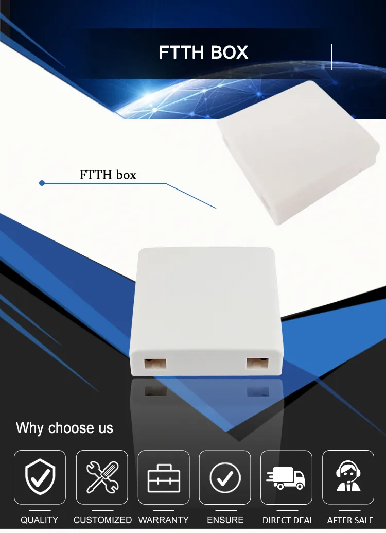 Factory Price 86 Type 2 Port Fiber Optic Termination Box FTTH Indoor Cable