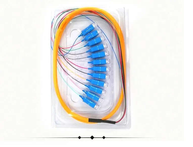 FTTH 12 Core Fiber Optical Jumper Pigtail with Sc Connector