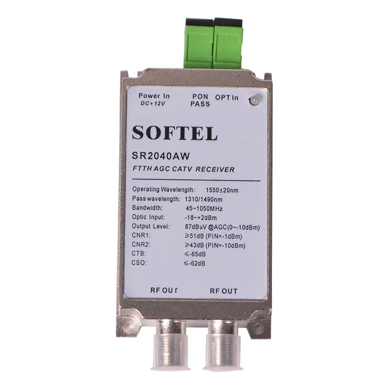 FTTH AGC CATV Receiver Node Optical Mini Receier Softel Mini Node
