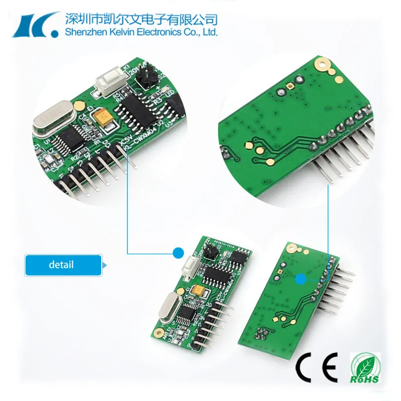 Good Quality Anti-Jamming MCU Super Heterodyne 433.92MHz RF Receiver Module Kl-Cwxm04