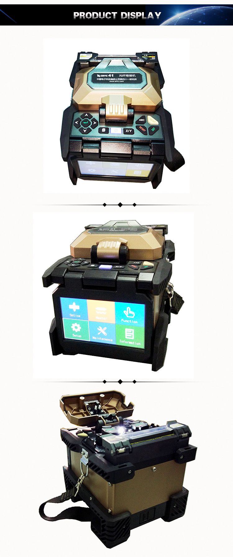 Heat Sealing Fiber Optic Cable Funsion Splicing Equipment Optical Splicing Machine