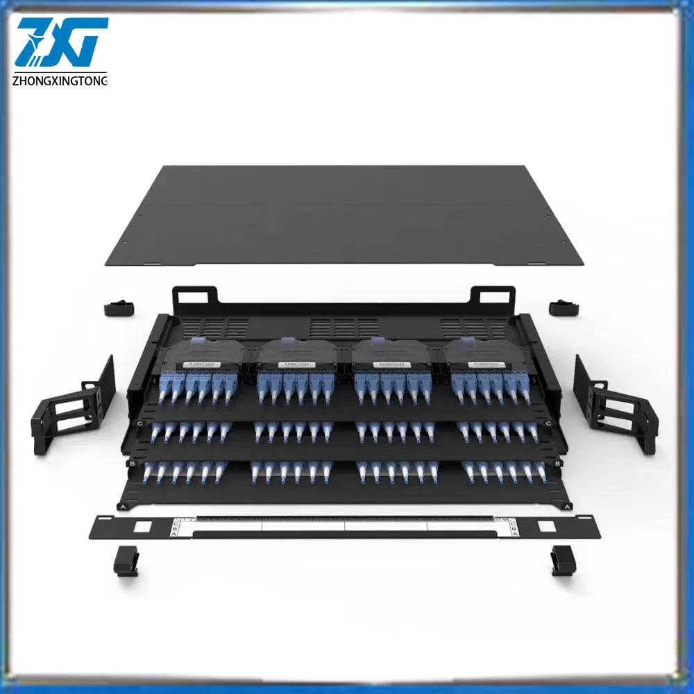 High Density 144 Core MPO Jumper Optical Distribution Frame Fiber Box