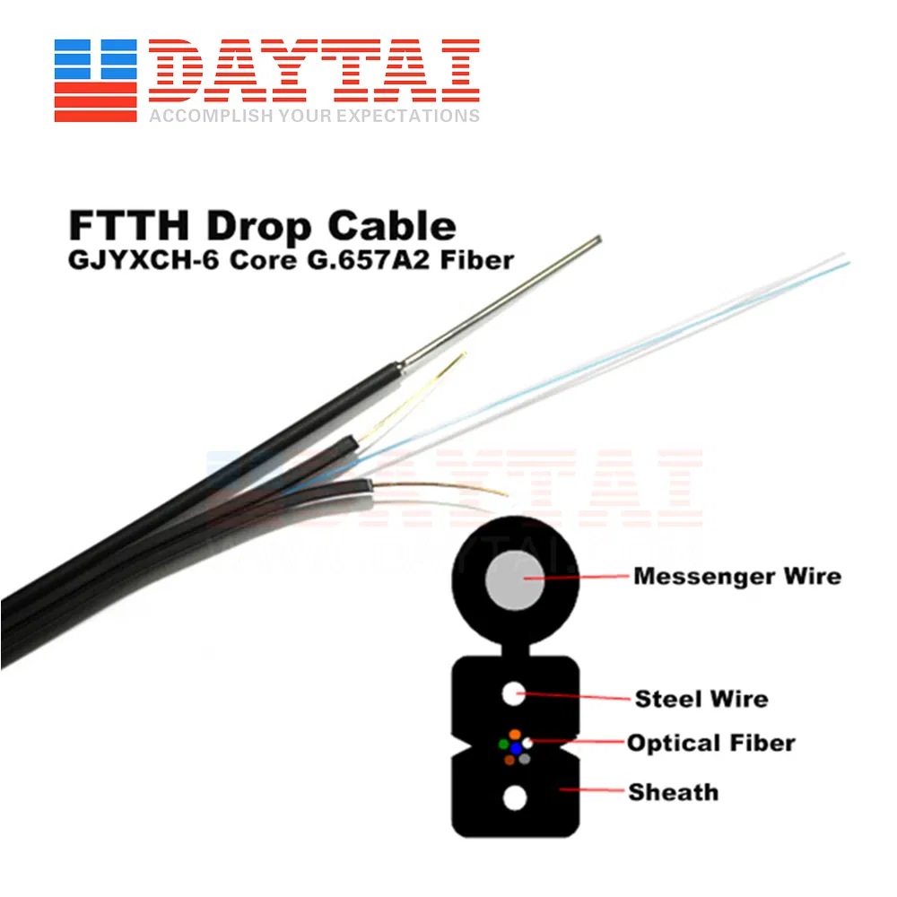 High Quality 6 Core G657A Cable Gjyxch Drop Cable