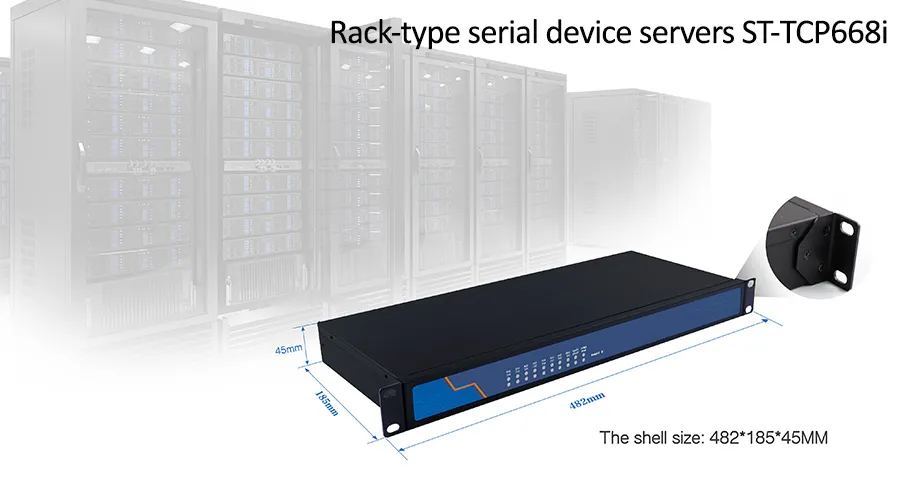 Modbus RTU to Modbus TCP8-Port RS232/422/485 Serial Device Servers St-TCP668I.