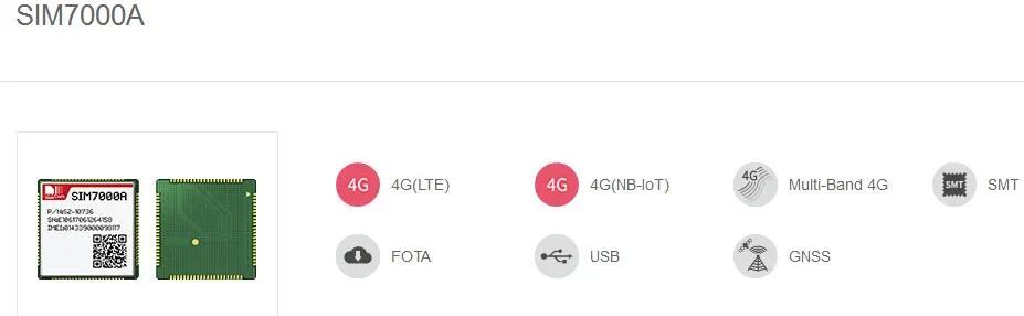 Nb Iot 4G Module SIM7000A for Energy Sufficiency
