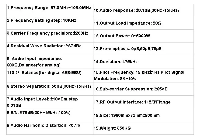New 5kw FM Radio Transmitter High Reliability