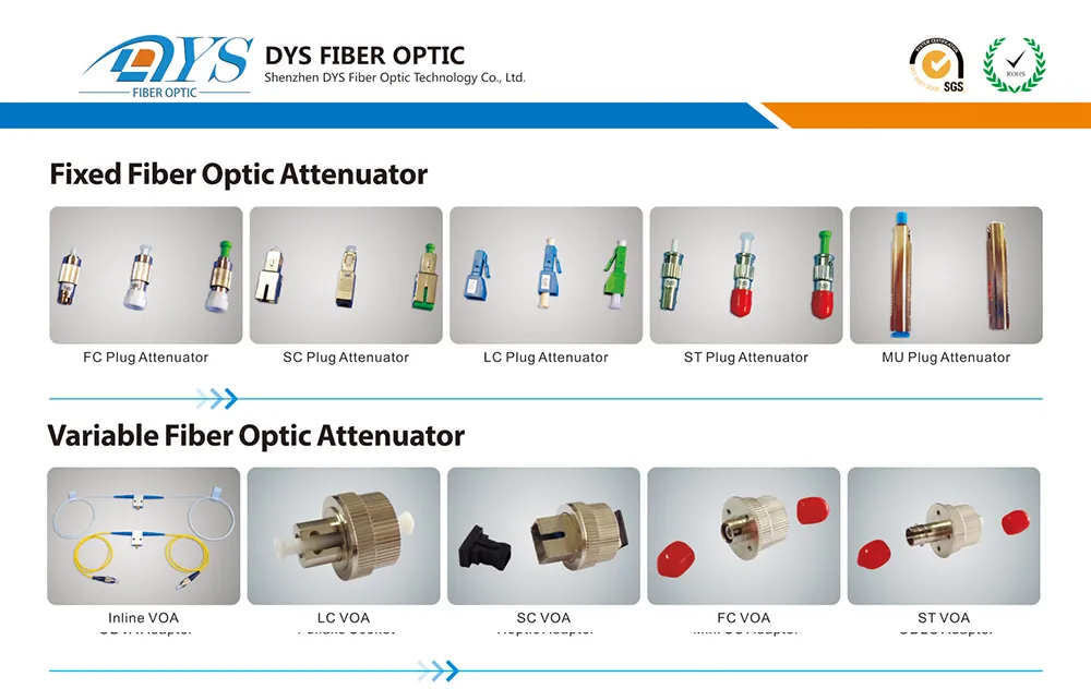 Plug-in Fixed Fiber Optic 5dB LC Single Mode Attenuator
