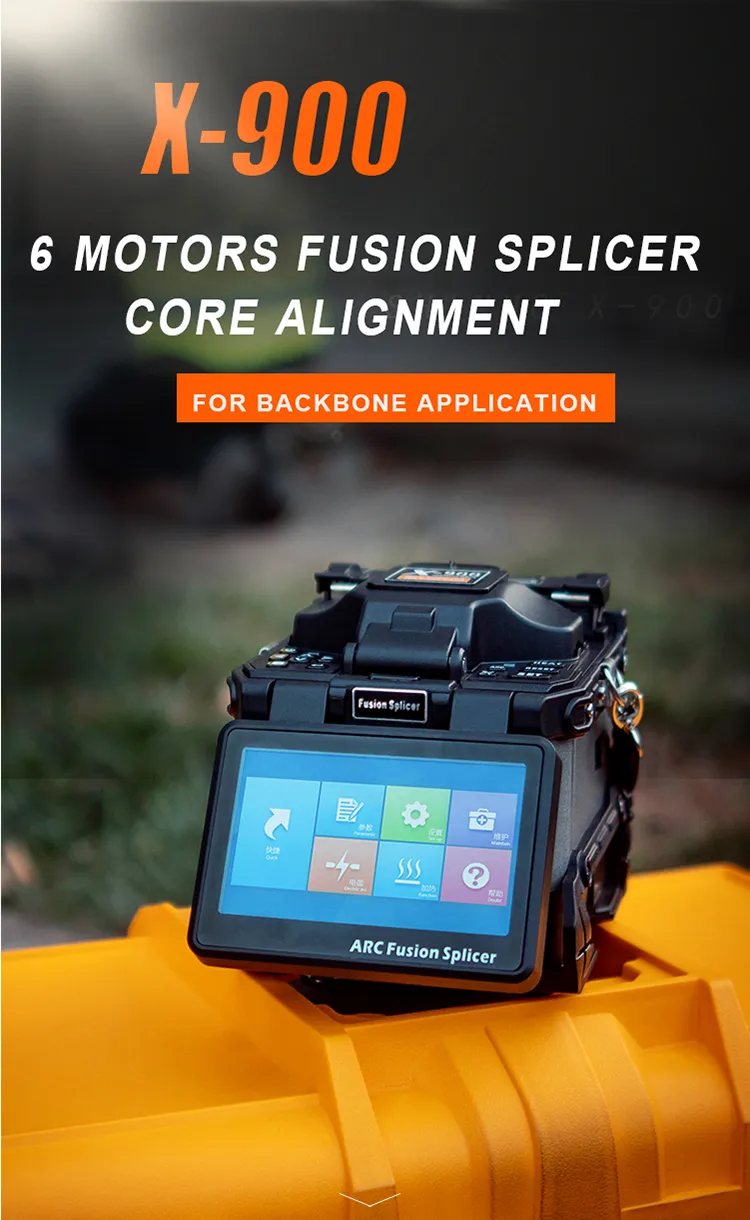 Shinho Outdoor Multi-Function 6 Motors Core to Core Alignment Fiber Fusion Splicer X-900 Low Splicing Loss
