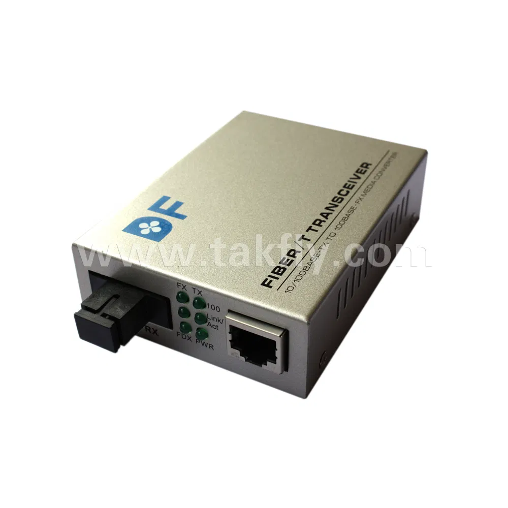 Single Sc 10/100Mbps Unmanaged Media Converter Sm 60km