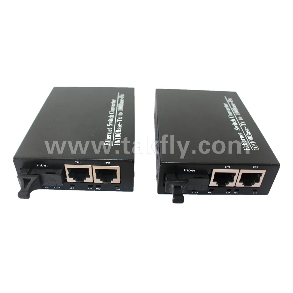 Single Sc 10/100Mbps Unmanaged Media Converter Sm 60km
