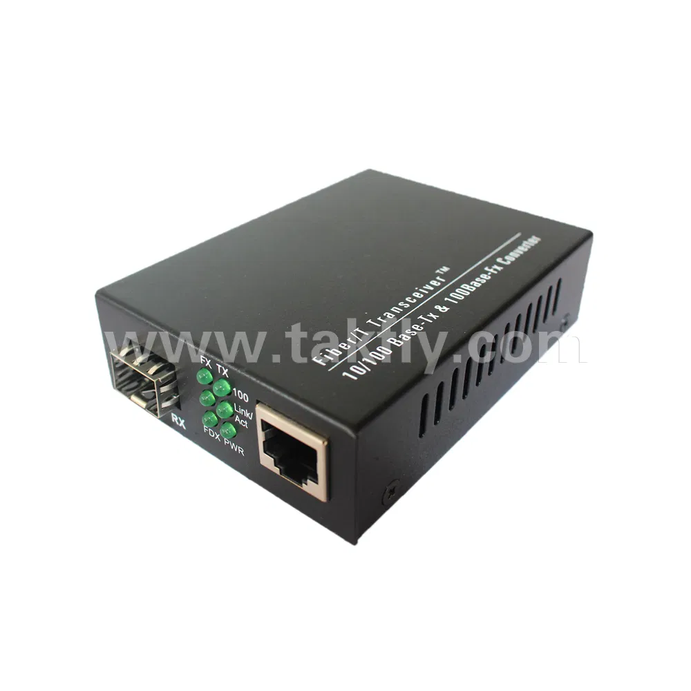 Single Sc 10/100Mbps Unmanaged Media Converter Sm 60km