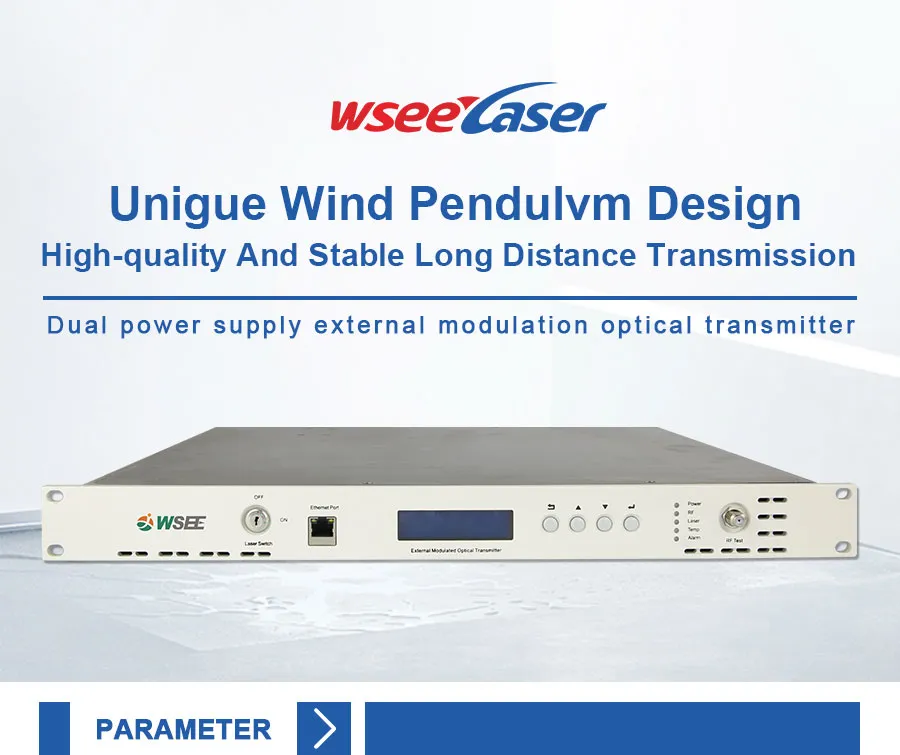 Stable Long Distance 5dBm -9dBm 1550nm External Modulated Optical Transmitter