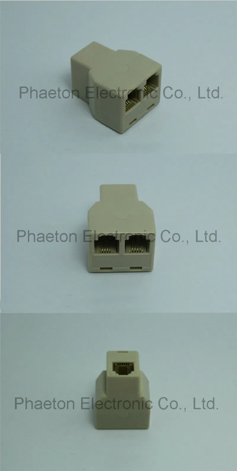 Telephone Adaptor Jack to 2 Jacks 6p4c 8p8c (pH2203)