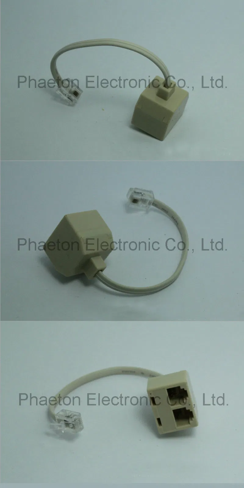 Telephone Adaptor Jack to 2 Jacks 6p4c 8p8c (pH2203)