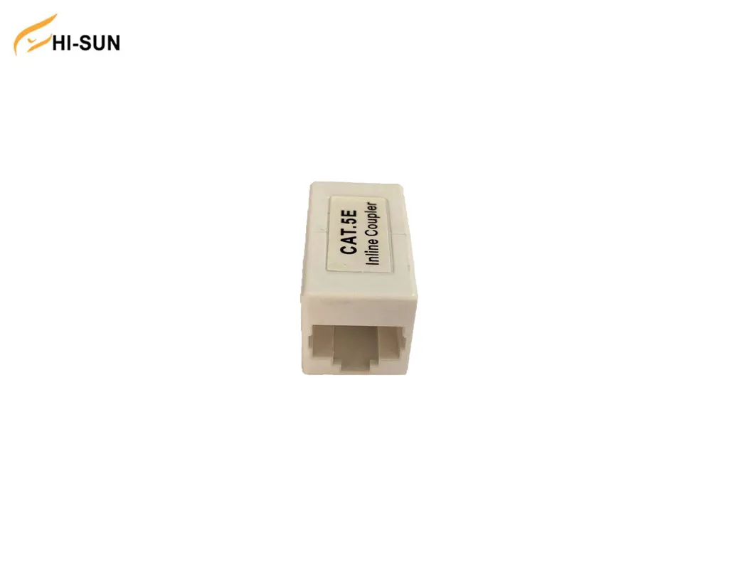 Toolless UTP in-Line Coupler White Cat5e Keystone Jack