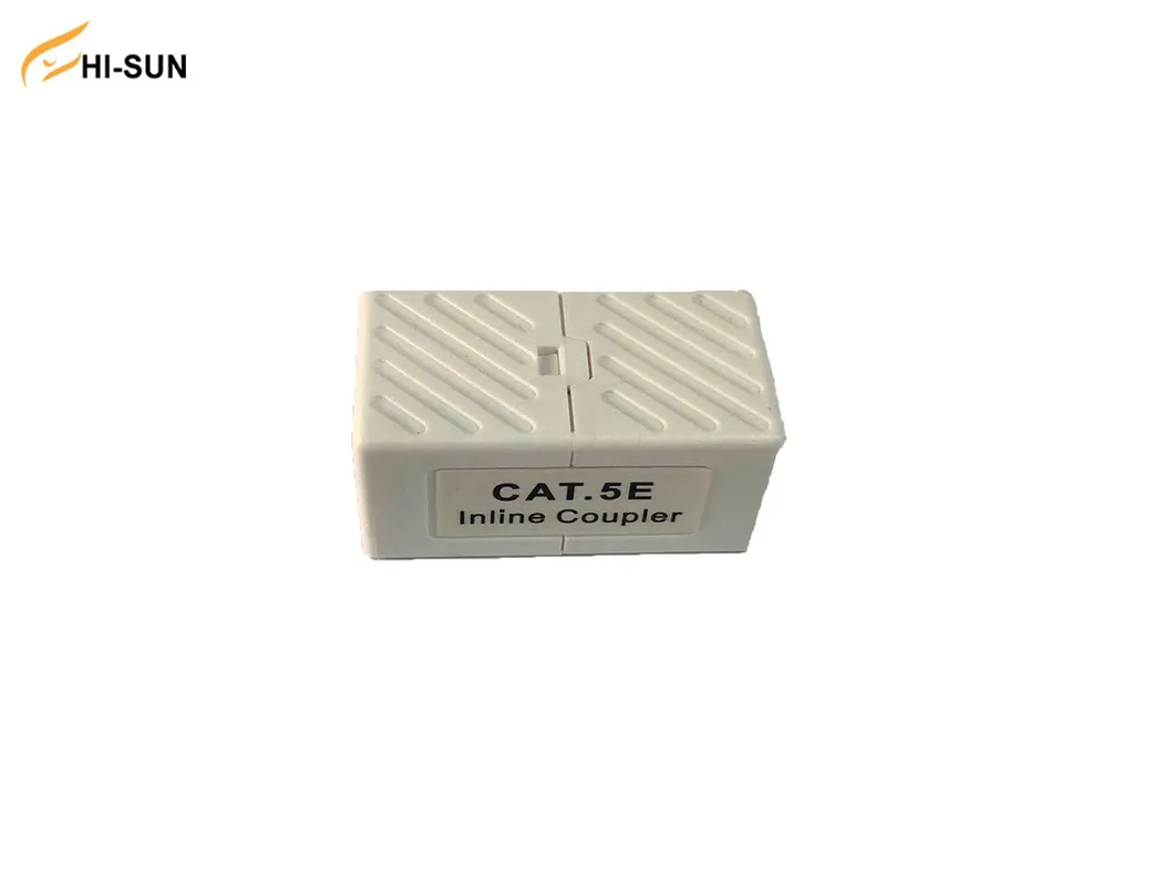 Toolless UTP in-Line Coupler White Cat5e Keystone Jack