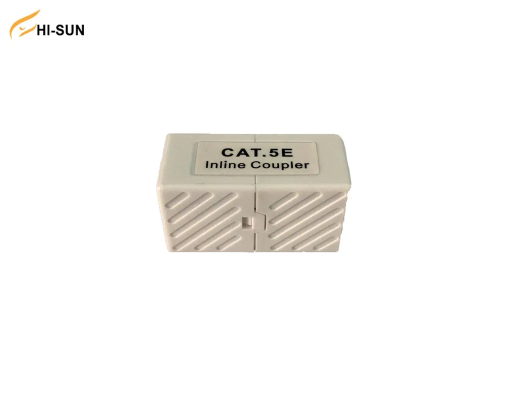 Toolless UTP in-Line Coupler White Cat5e Keystone Jack