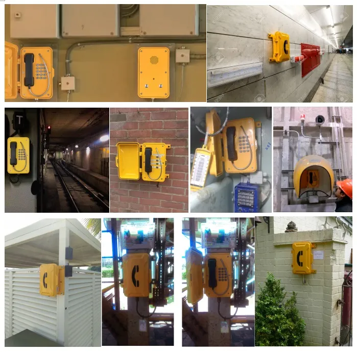 Weatherproof Hotline Telephone for Tunnels, Water Resistant Industrial Ringdown Telephone