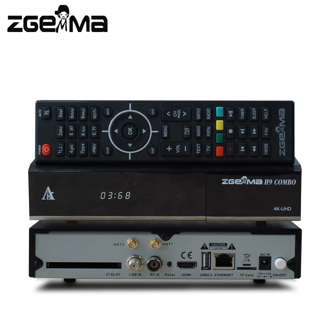Zgemma H9 Combo DVB-S2X+DVB-T2/C Combo Tuner 4K Ultra HD Ci+ Combo Receiver